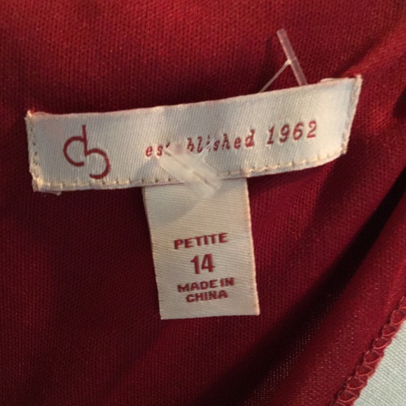 Lace Dress dark Red Size 14 - Picture 6 of 7